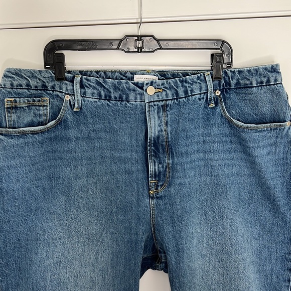 GOOD AMERICAN GOOD BOY JEANS SUPER HIGH RISE SIZE 18 - Picture 8 of 16
